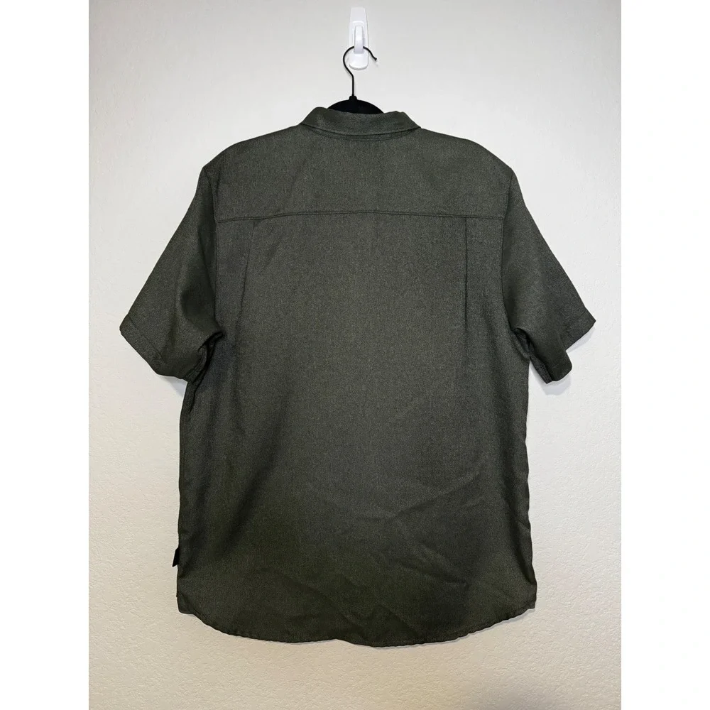 The North Face Men's Short Sleeve Button-Up Shirt Size L Green Gorpcore